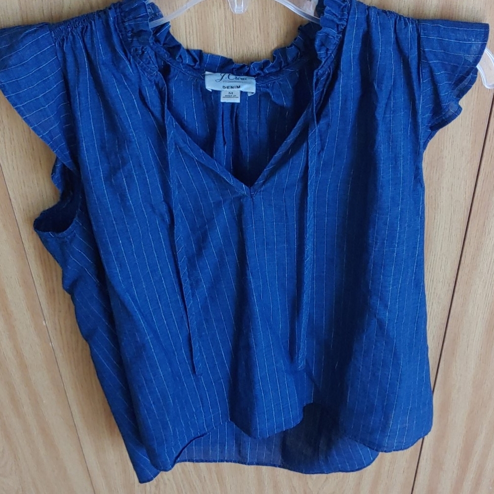 J crew sleeveless blouse
